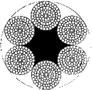 粗直径钢丝绳6×111SWSNS+FC