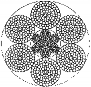 粗直径钢丝绳6×111SWSNS+IWRC