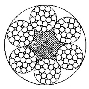线接触钢丝绳6×25Fi+FC