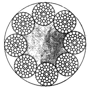 线接触钢丝绳8×55SWS+FC